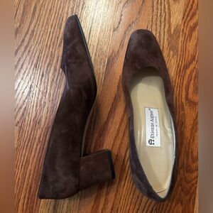 Etienne Aigner Dark Brown Suede Heels